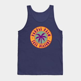 Purple Palm Tree Delight Tank Top